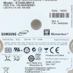 Samsung Spinpoint ST500LM012 2.5" Hard Disk HDD 5400RPM 500GB